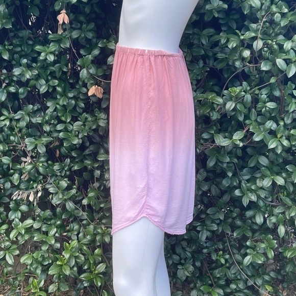 Young Fabulous & Broke Lightweight Pink Ombre’ Boho Semi Sheer Skirt - Picture 7 of 9